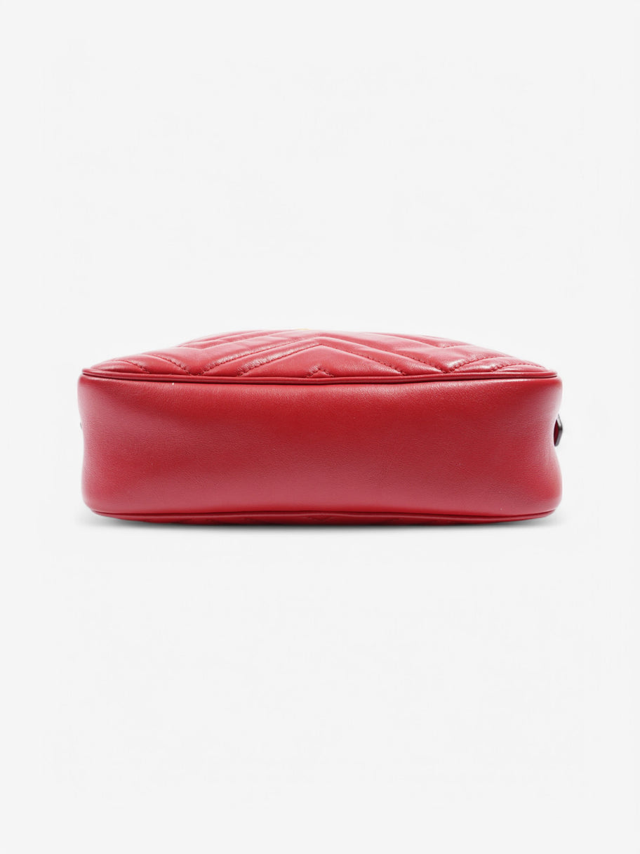 Gucci Marmont Zip Red Matelasse Leather Small Image 6