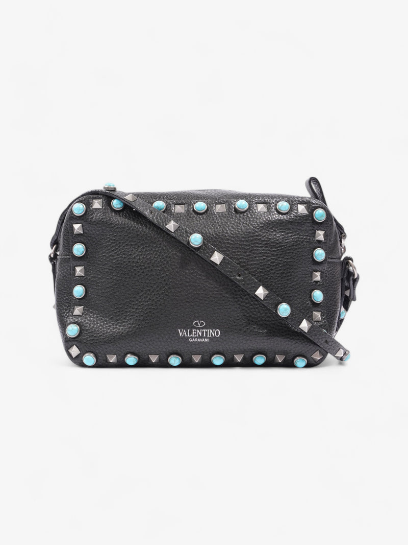  Valentino Rockstud Bag Black / Blue Leather