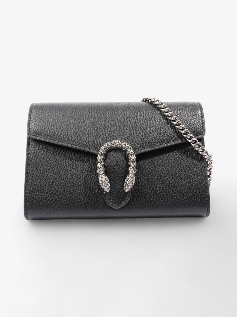  Gucci Dionysus Chain Wallet Black Calfskin Leather Mini