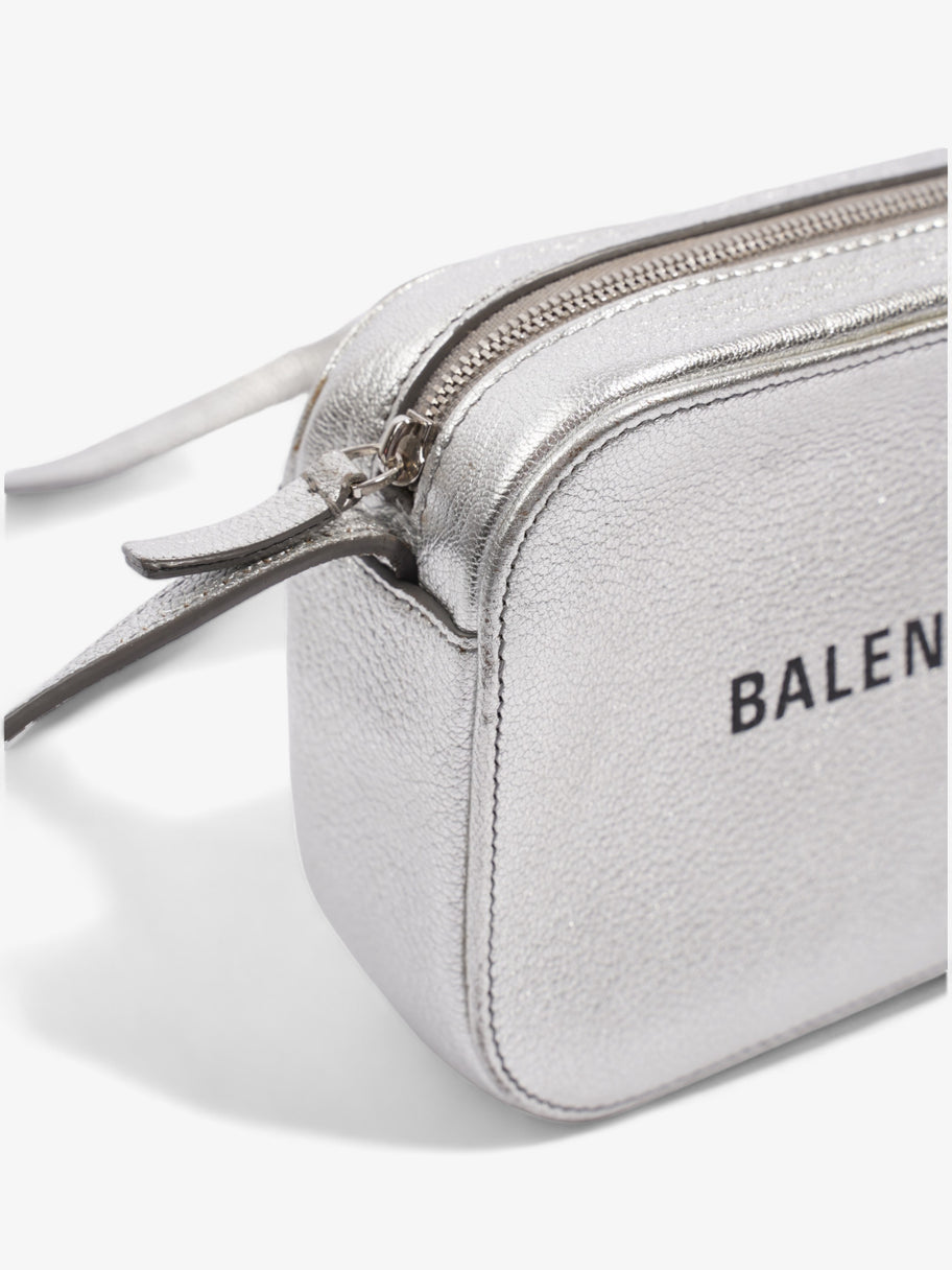 Balenciaga Camera Bag Silver Goatskin Leather XS Image 7