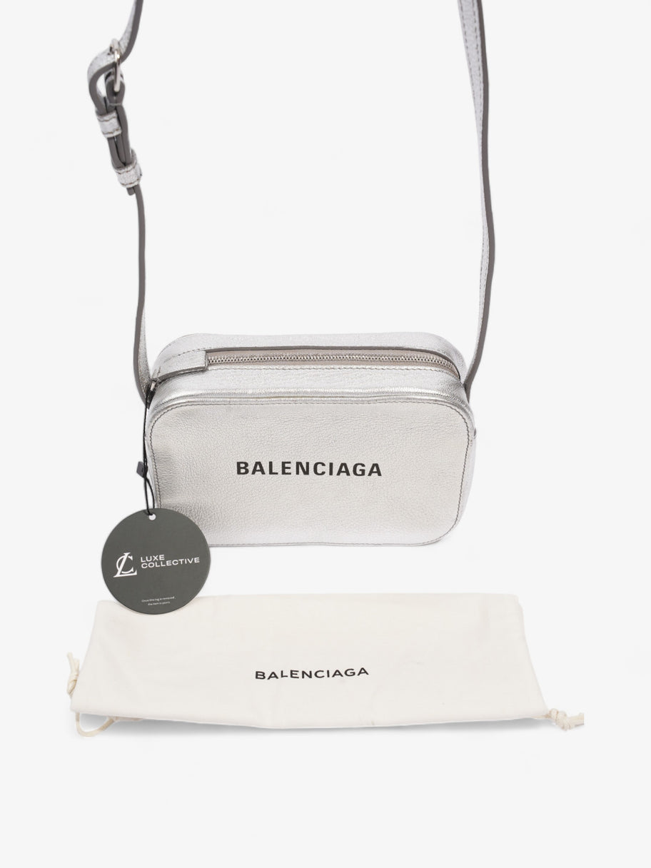 Balenciaga Camera Bag Silver Goatskin Leather XS Image 10