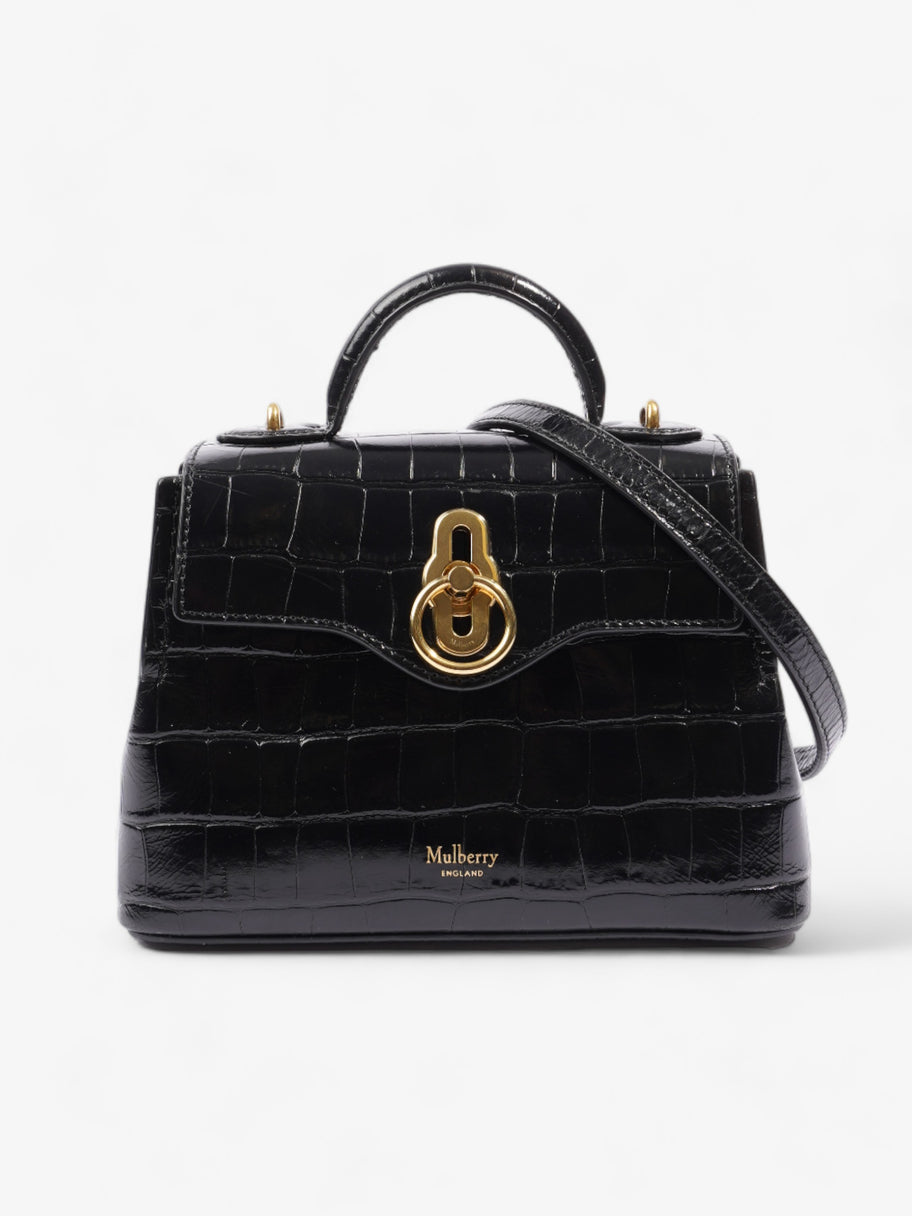 Micro Seaton  Black Embossed Leather Image 1