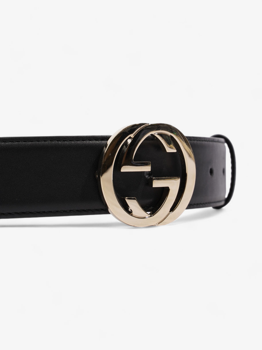 Gucci Interlocking G Belt Black / Gold Leather 100cm / 40