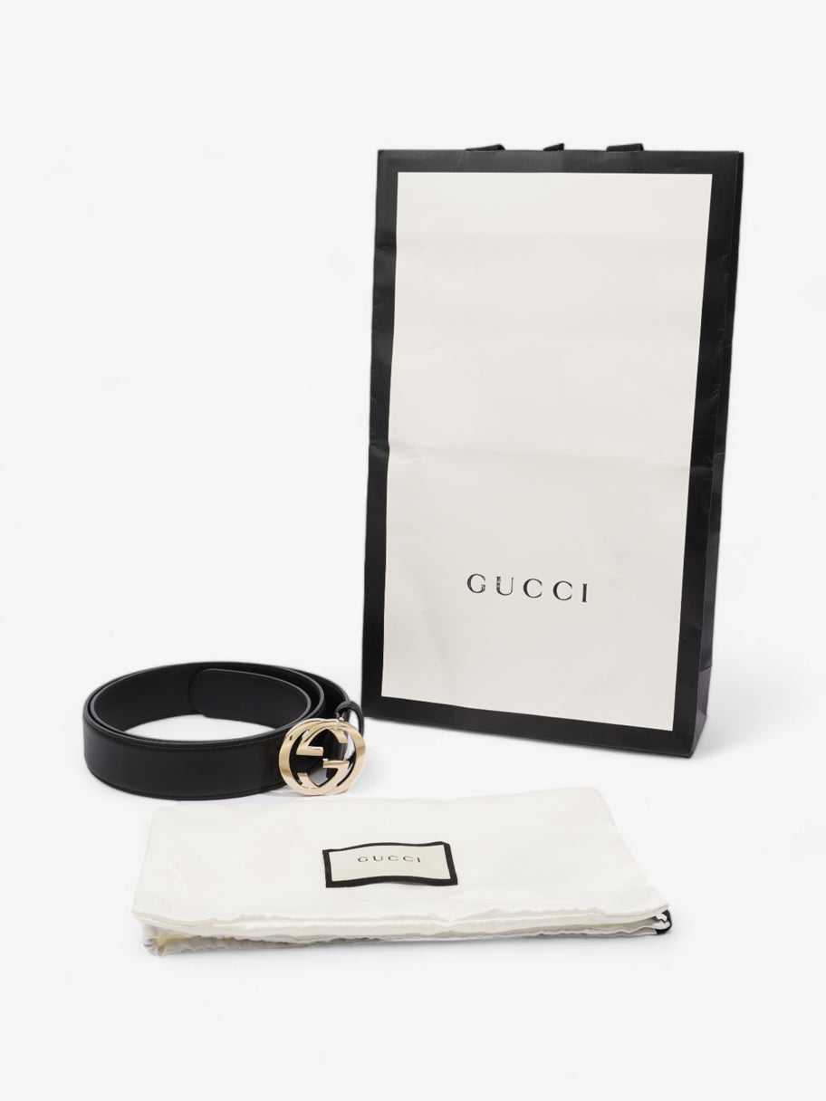 Gucci Interlocking G Belt Black / Gold Leather 100cm / 40