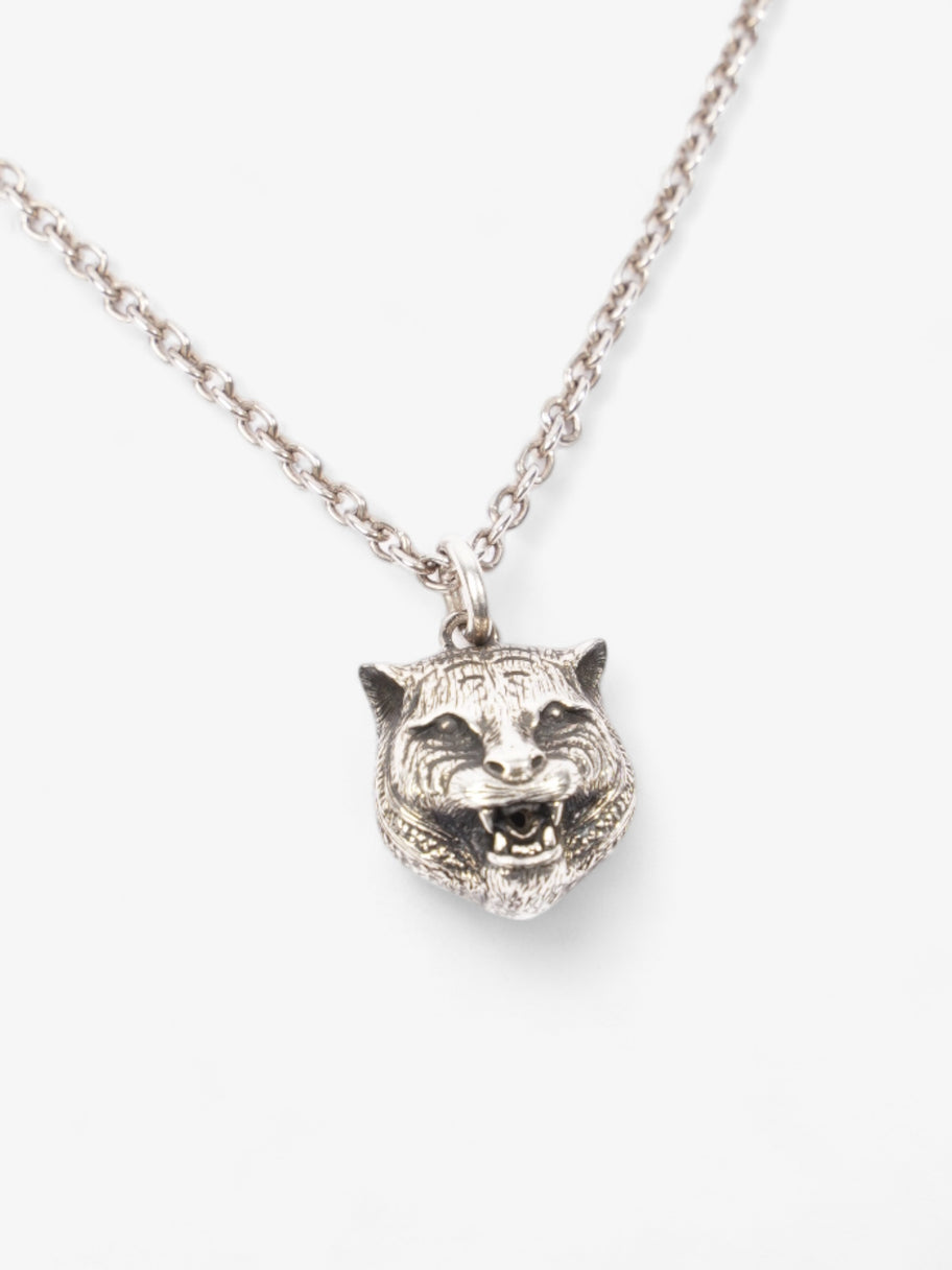 Gucci Feline Head Necklace Silver Silver Sterling Image 2