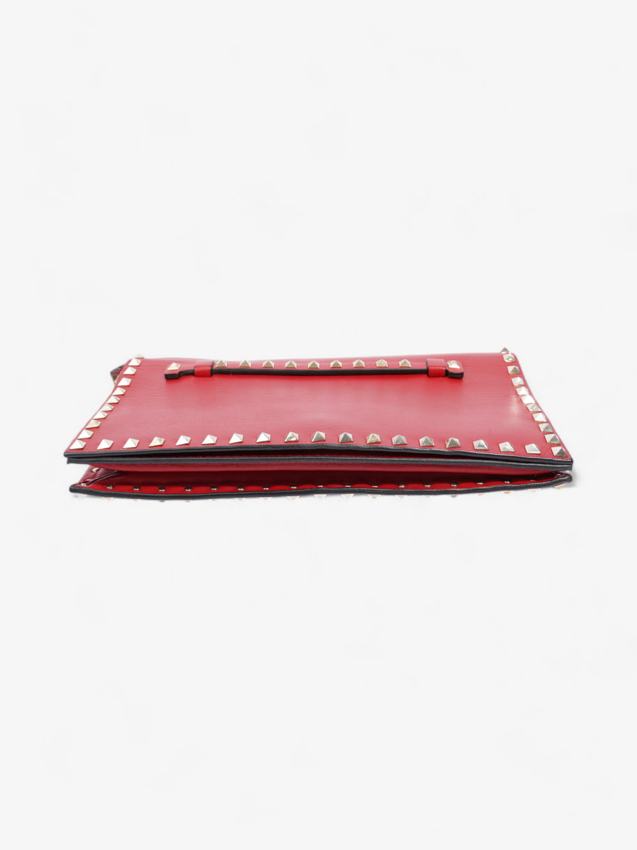 Valentino Rockstud Wristlet Red Leather Image 6