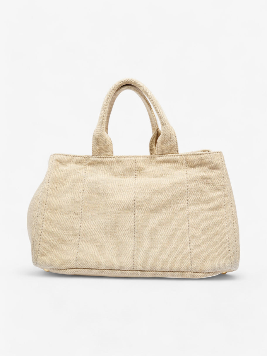 Prada Canapa Tote Cream Canvas Large Image 4