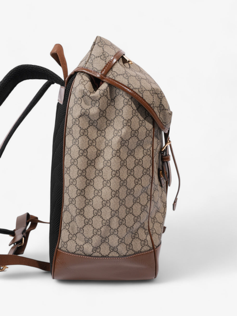 Gucci Backpack with Interlocking G GG Supreme / Brown Coated Canvas Image 5