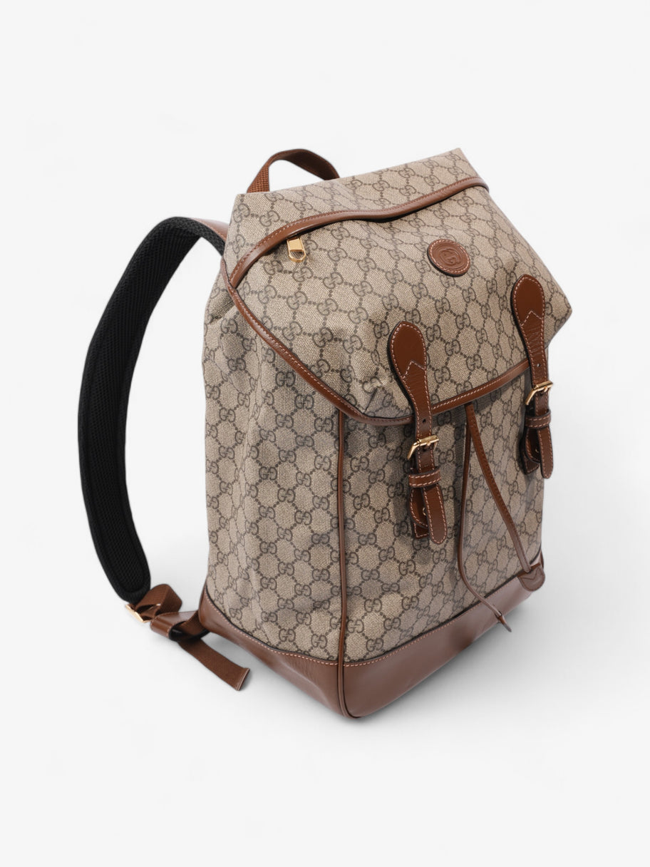 Gucci Backpack with Interlocking G GG Supreme / Brown Coated Canvas Image 7