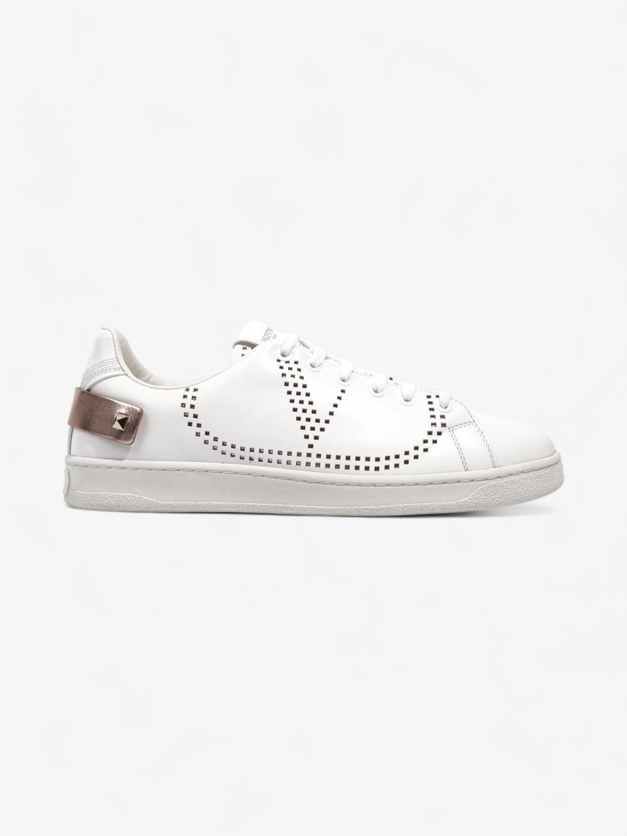 Valentino Backnet Sneakers White / Rose Gold Tab Leather EU 40 UK 7 Image 1