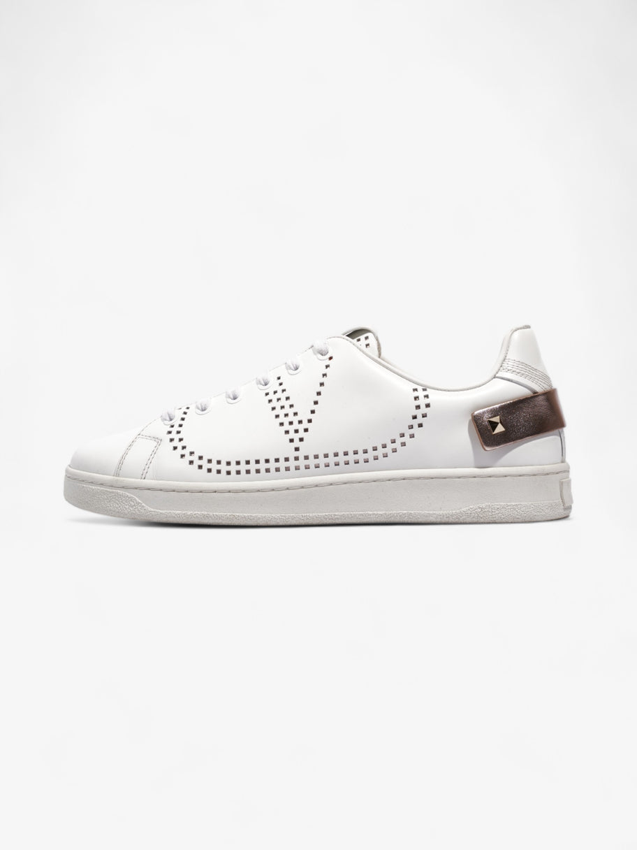 Valentino Backnet Sneakers White / Rose Gold Tab Leather EU 40 UK 7 Image 5