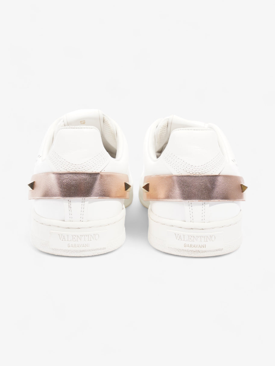 Valentino Backnet Sneakers White / Rose Gold Tab Leather EU 40 UK 7 Image 6