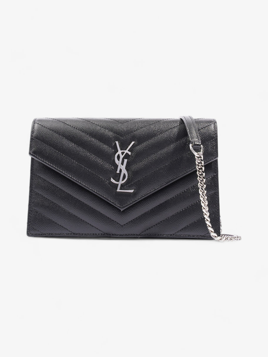 Saint Laurent Cassandre Envelope Black Grained Leather Image 1