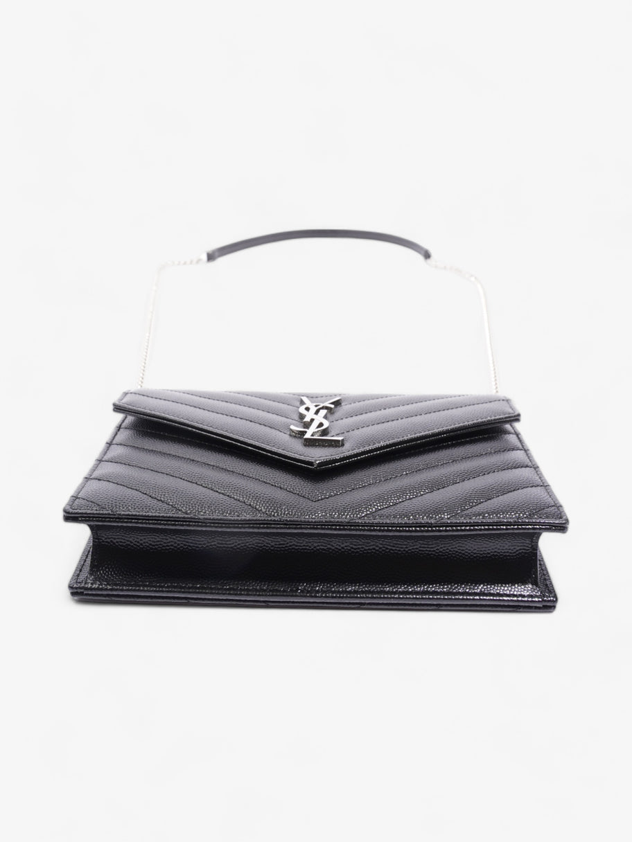 Saint Laurent Cassandre Envelope Black Grained Leather Image 6