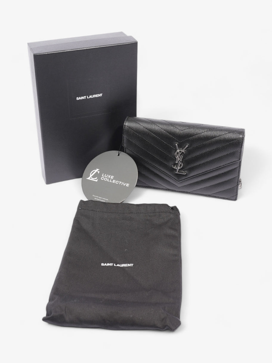 Saint Laurent Cassandre Envelope Black Grained Leather Image 9