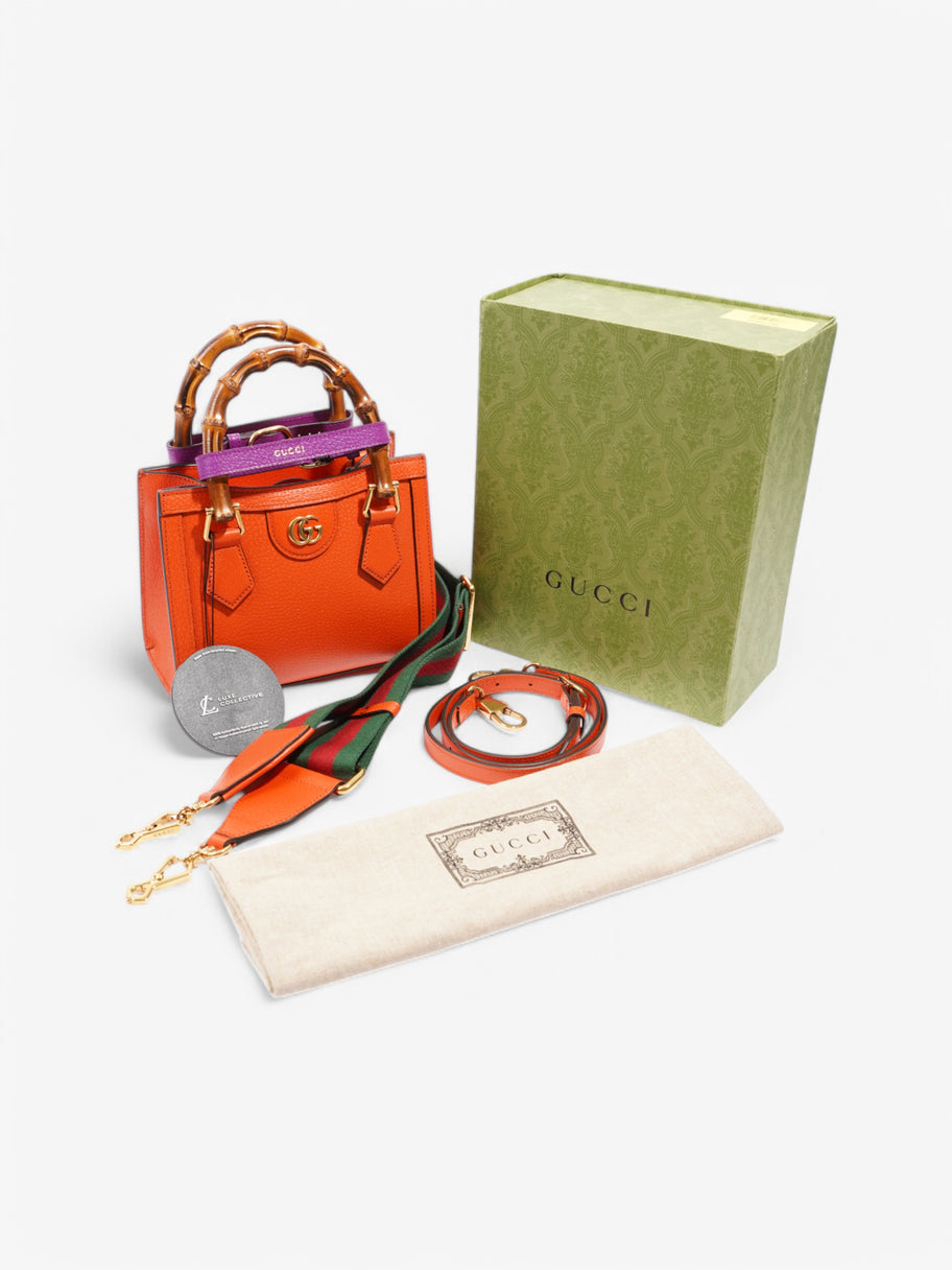 Gucci Diana Orange Leather Mini Image 10