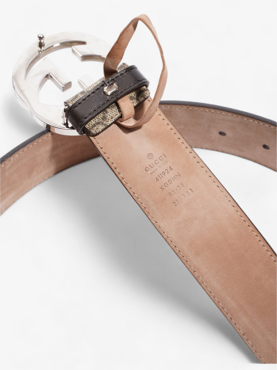 Blondie Belt Beige / Ebony Canvas 85cm / 34