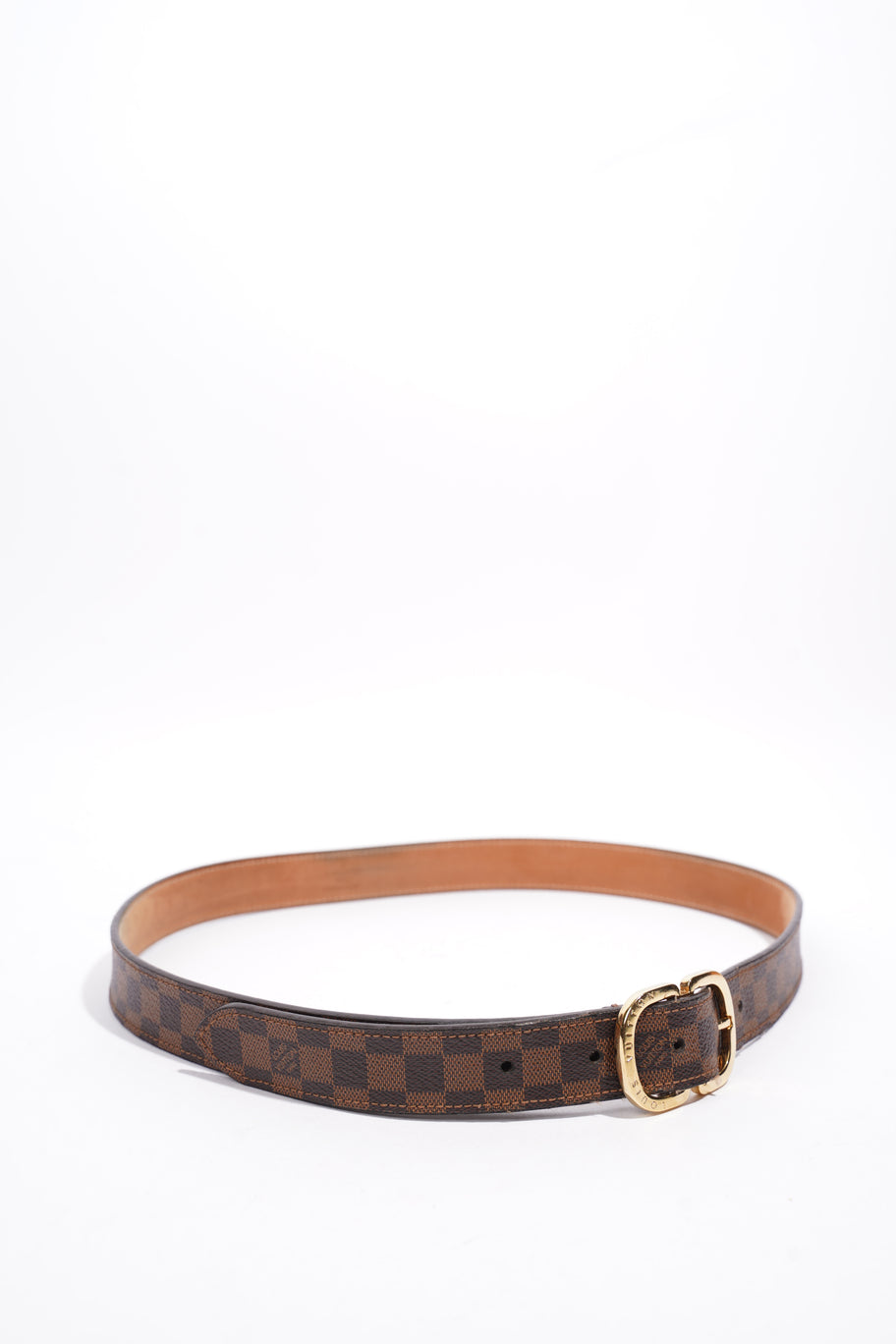 Trunk Buckle Mini Belt Damier Ebene Coated Canvas 80cm 32