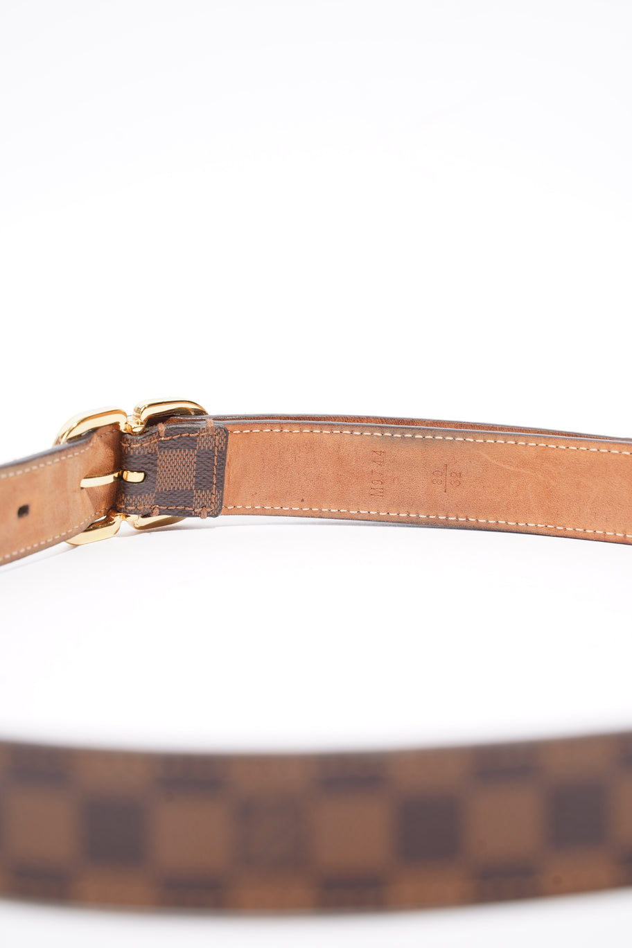 Trunk Buckle Mini Belt Damier Ebene Coated Canvas 80cm 32