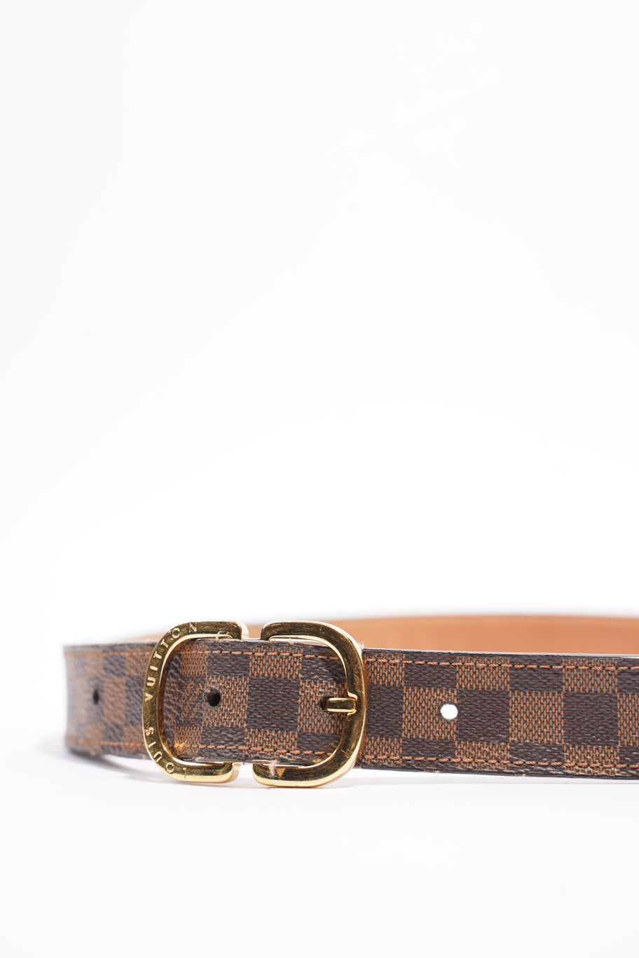 Trunk Buckle Mini Belt Damier Ebene Coated Canvas 80cm 32