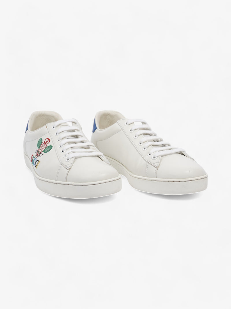  Gucci Ace Sneakers with Tennis White / Blue Leather EU 44 UK 10