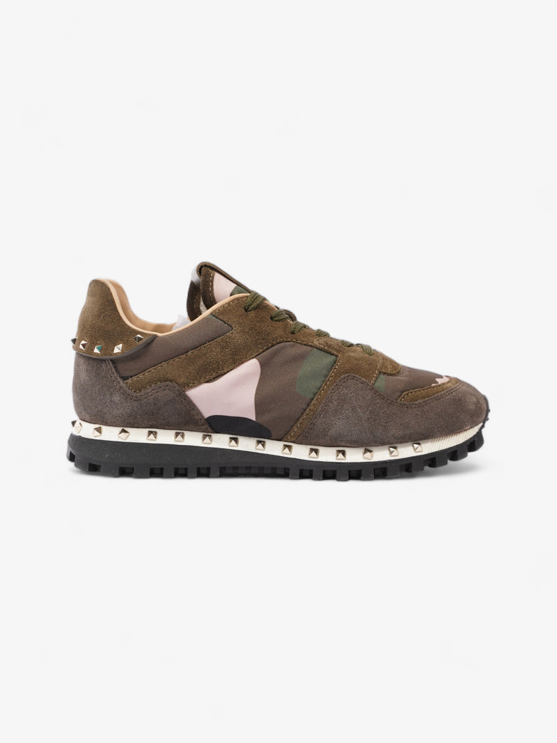  Valentino Rockstud Sneaker Khaki Camo Suede EU 36 UK 3