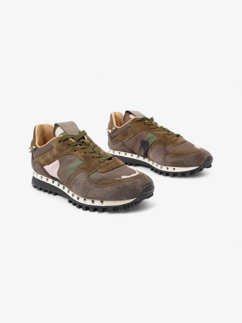  Valentino Rockstud Sneaker Khaki Camo Suede EU 36 UK 3