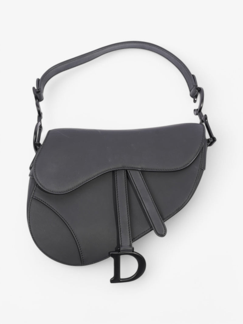  Christian Dior Saddle Bag Black Leather