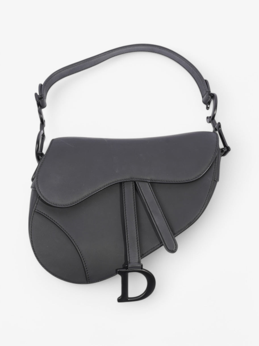 Christian Dior Saddle Bag Black Leather Image 1