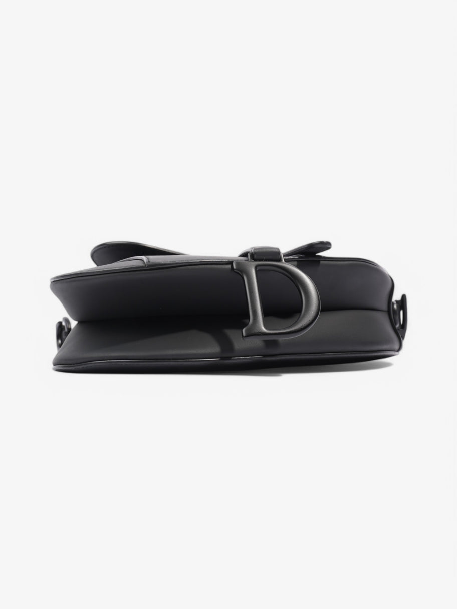 Christian Dior Saddle Bag Black Leather Image 6