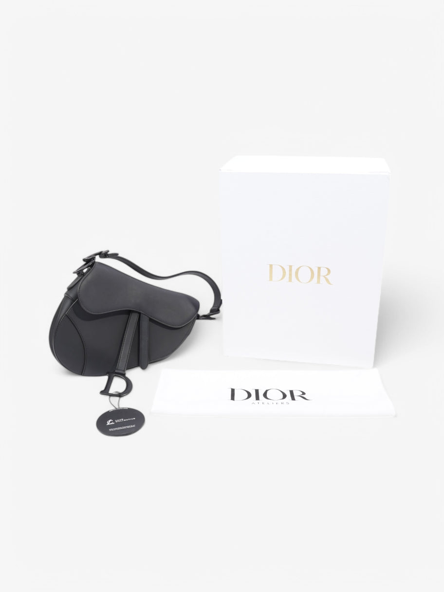 Christian Dior Saddle Bag Black Leather Image 8