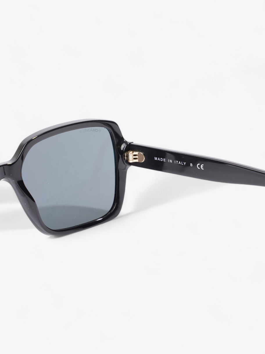 Chanel Square Framed Sunglasses Black / Gold Acetate 140mm Image 6