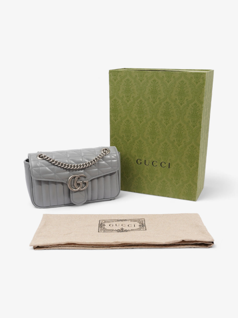 Gucci GG Marmont Grey Leather Small Image 8