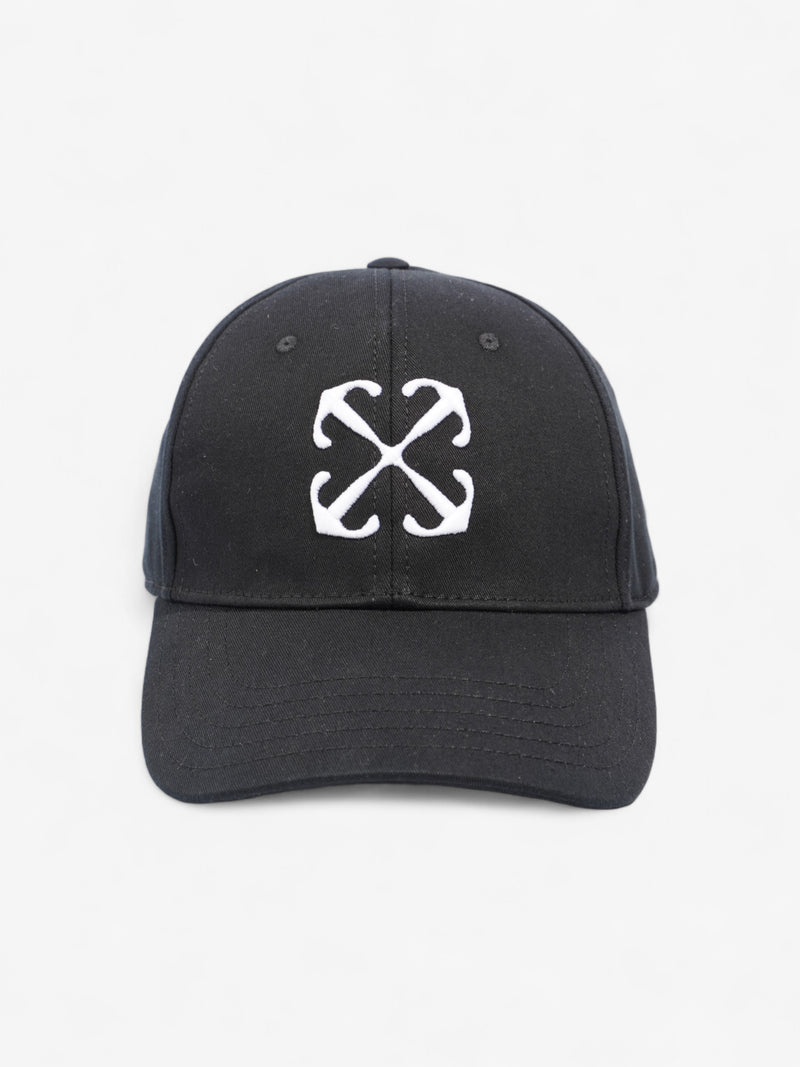  Off White Arrow Drill Baseball Cap Black / White Cotton Large