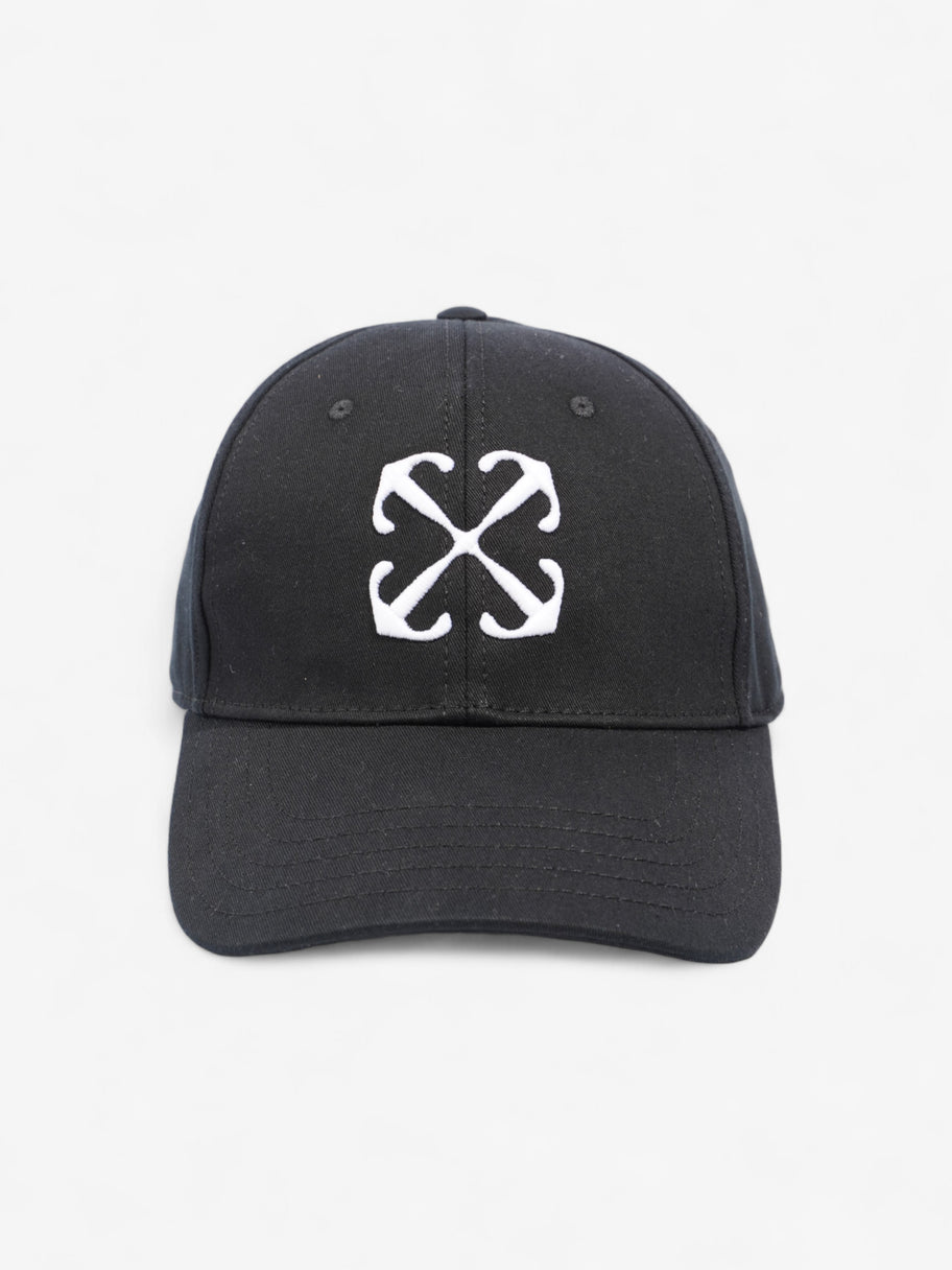 Off White Arrow Drill Baseball Cap Black / White Cotton Large Image 1