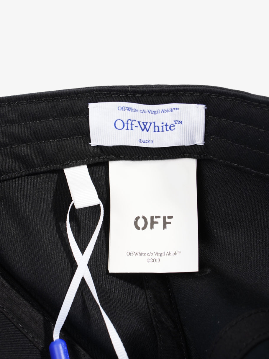 Off White Arrow Drill Baseball Cap Black / White Cotton Large Image 6