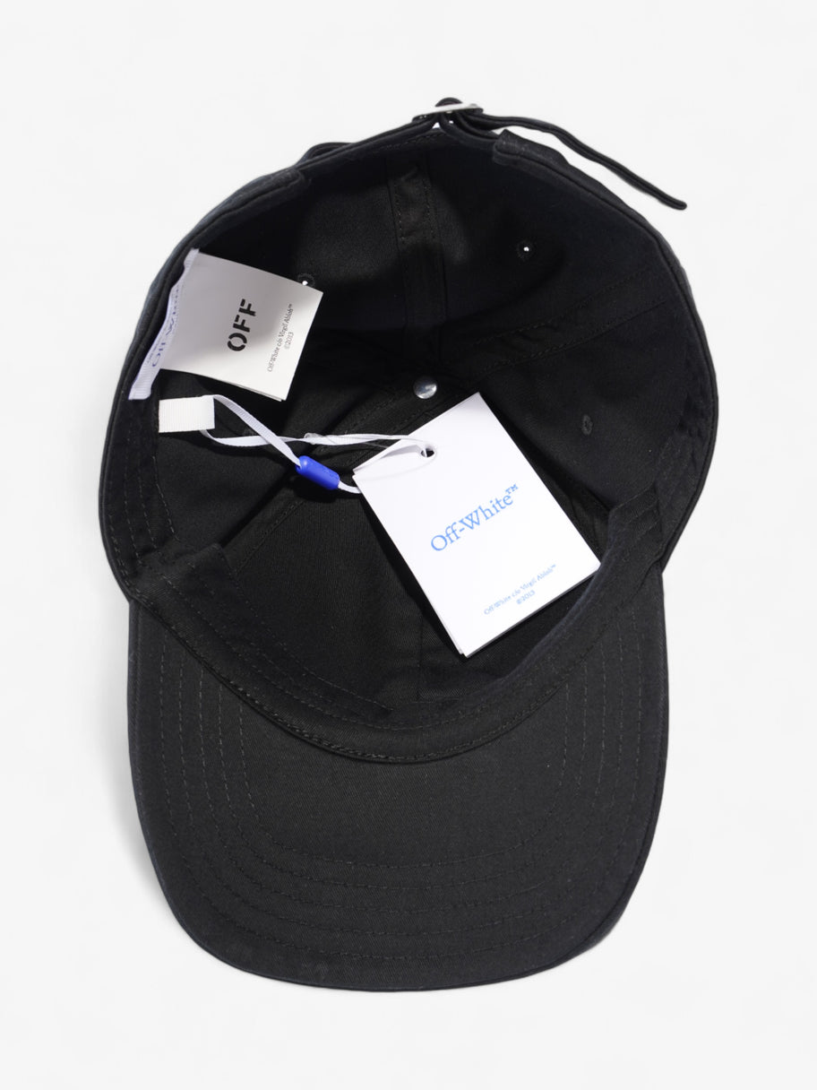 Off White Arrow Drill Baseball Cap Black / White Cotton Large Image 8