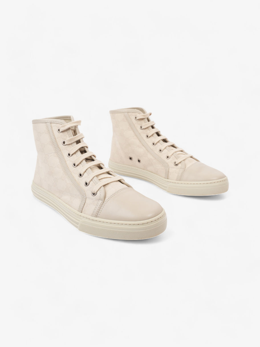 Gucci GG Monogram High-Top Sneakers Beige  Canvas EU 40 UK 7 Image 2