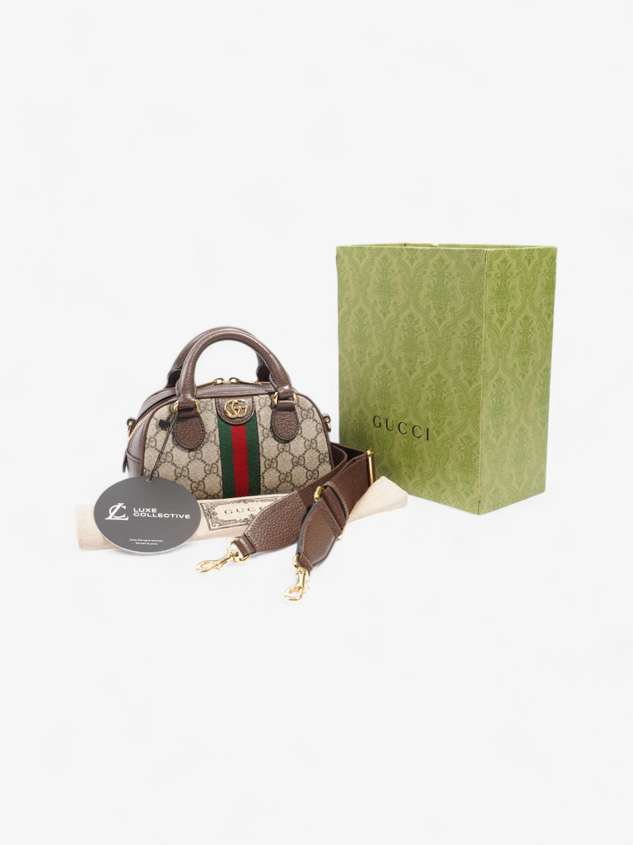 Gucci GG Ophidia GG Supreme / Green / Red Canvas Mini Image 9