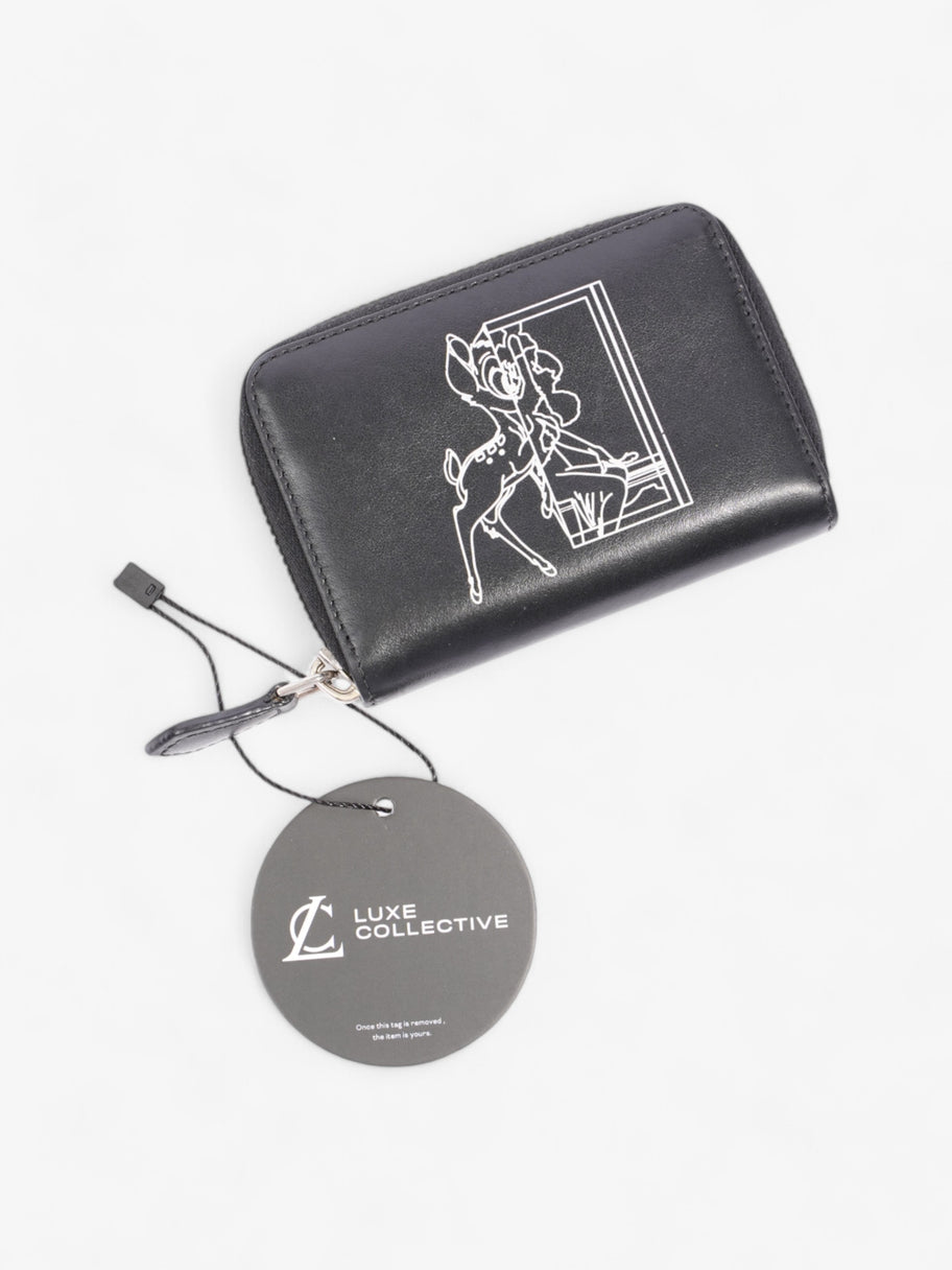 Givenchy Bambi Zip Around Wallet Black / White Leather Mini Image 5