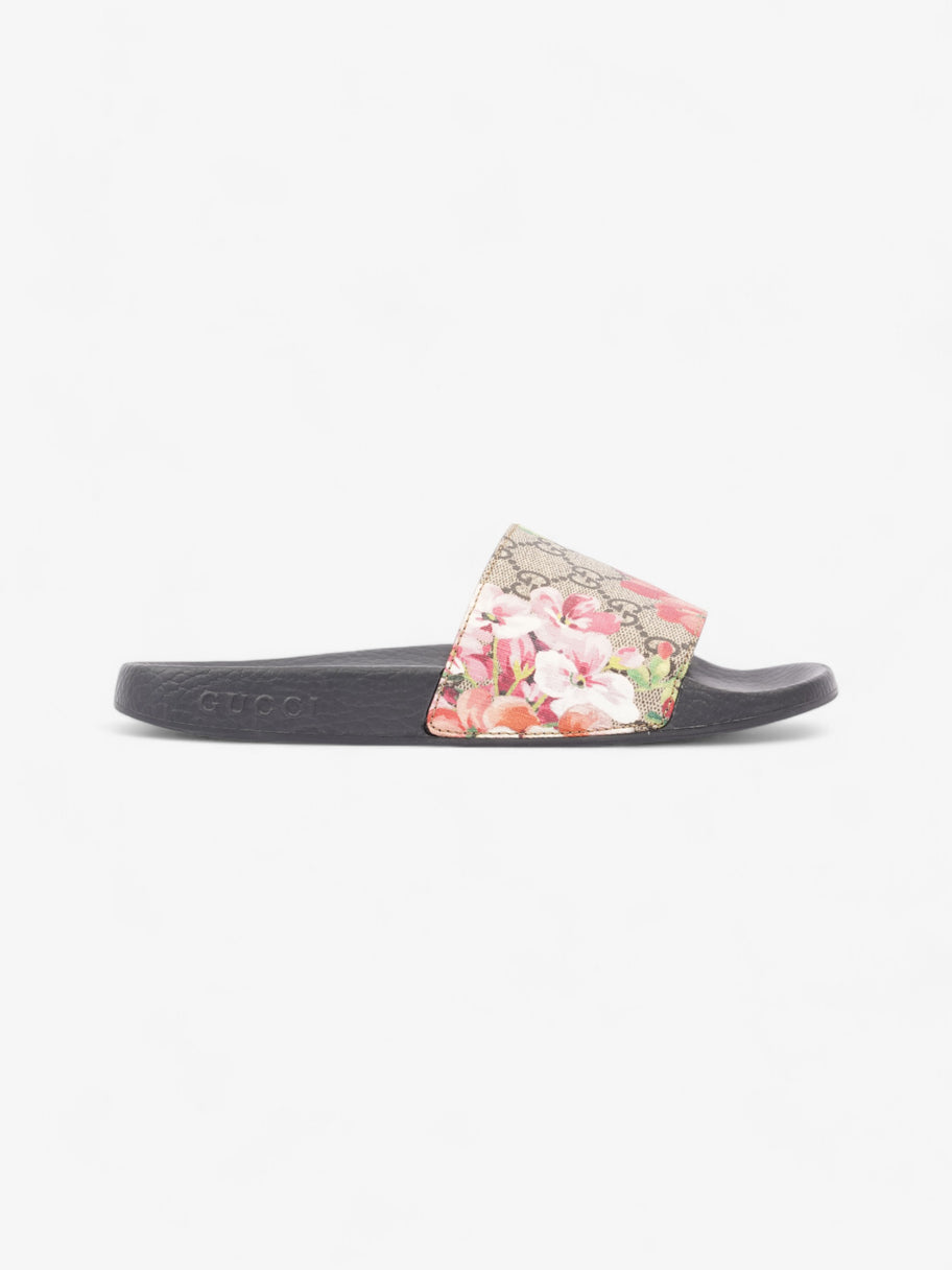 Gucci GG Supreme Blooms Floral Slides Beige  / Floral Canvas EU 38 UK 5 Image 1