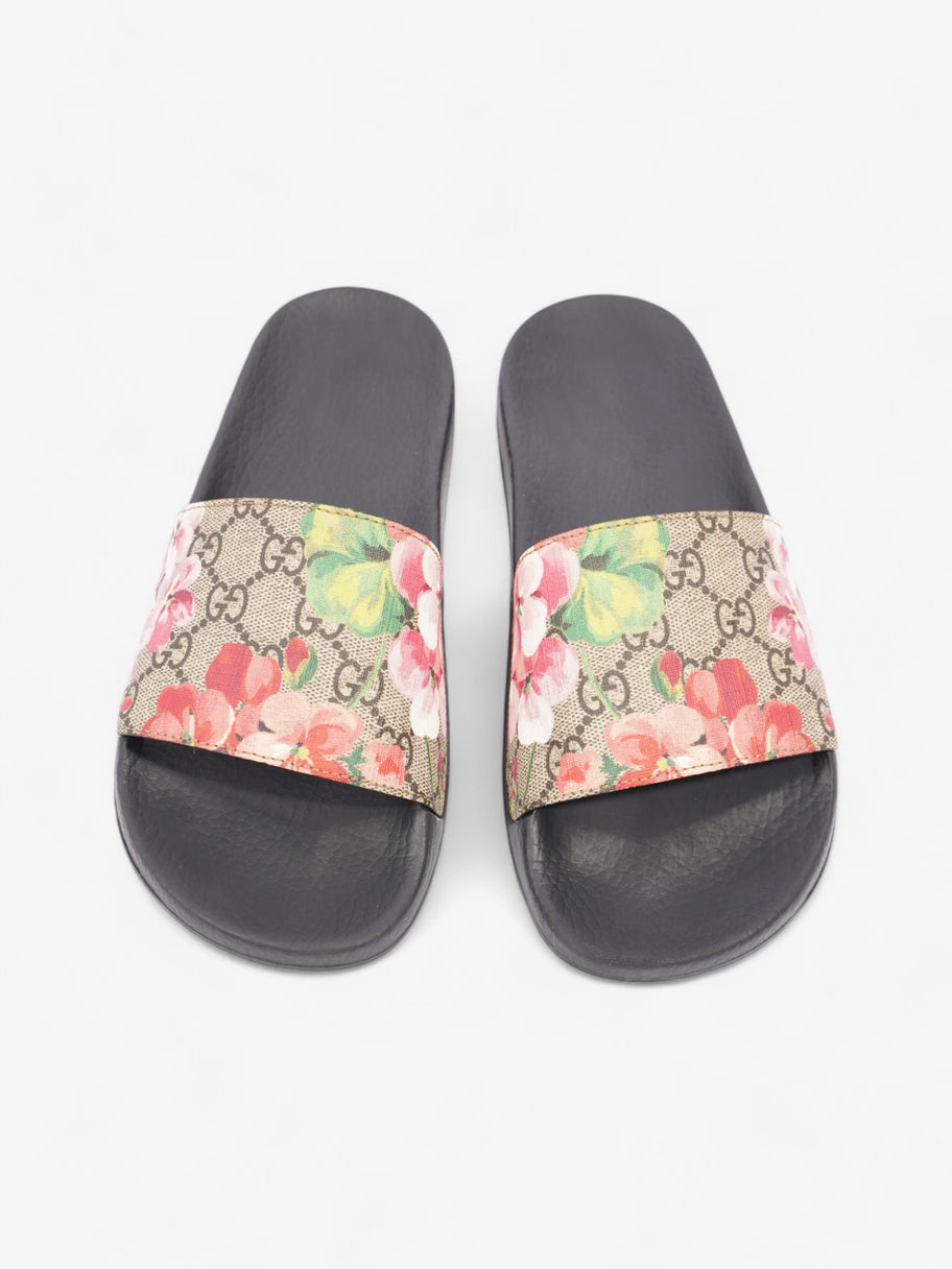 Gucci GG Supreme Blooms Floral Slides Beige  / Floral Canvas EU 38 UK 5 Image 8