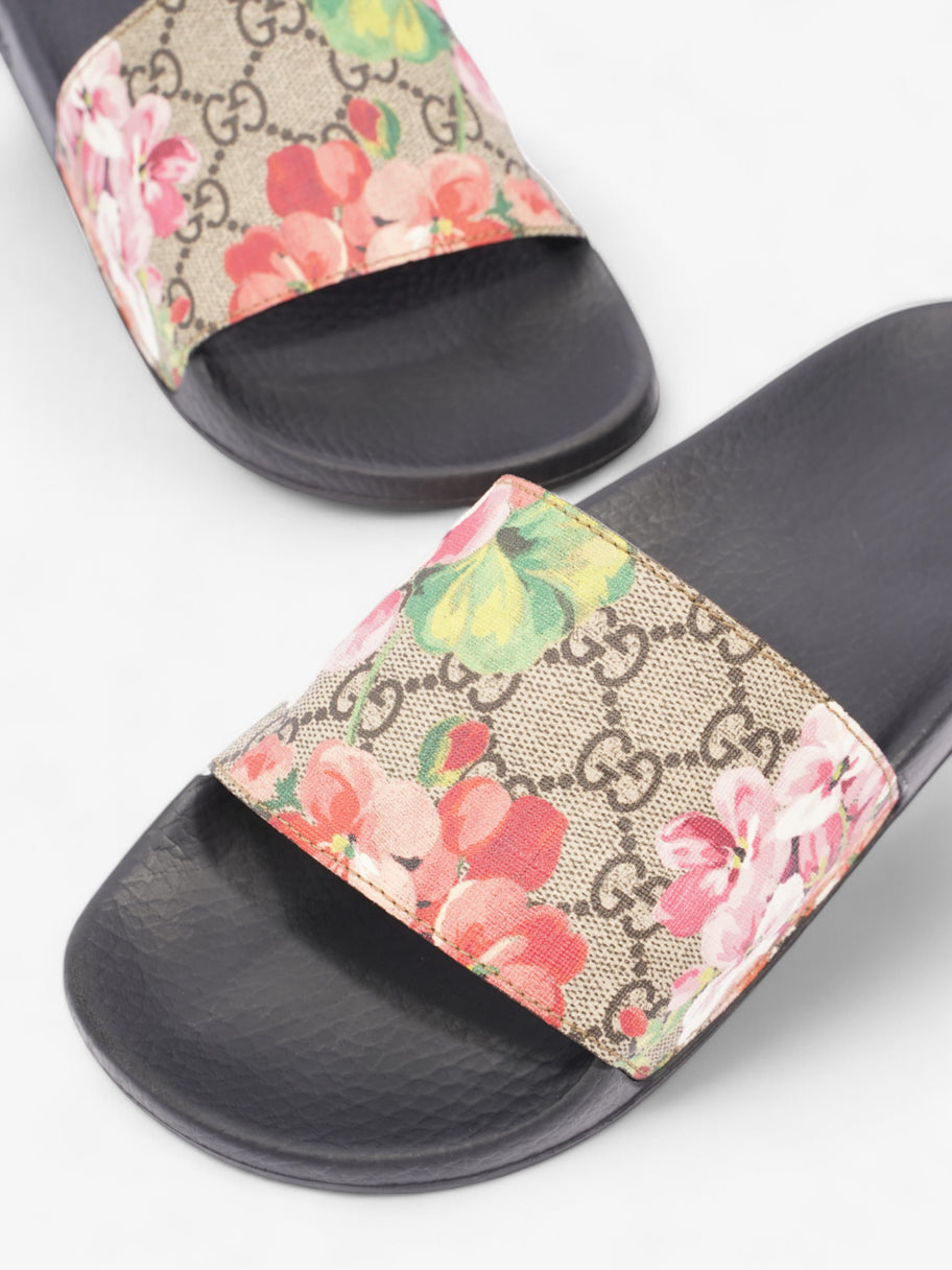 Gucci GG Supreme Blooms Floral Slides Beige  / Floral Canvas EU 38 UK 5 Image 9