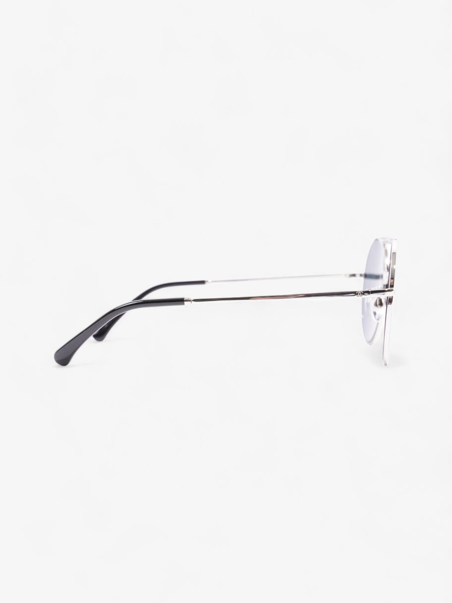 Chanel Round Sunglasses Silver Acetate 140mm Image 4