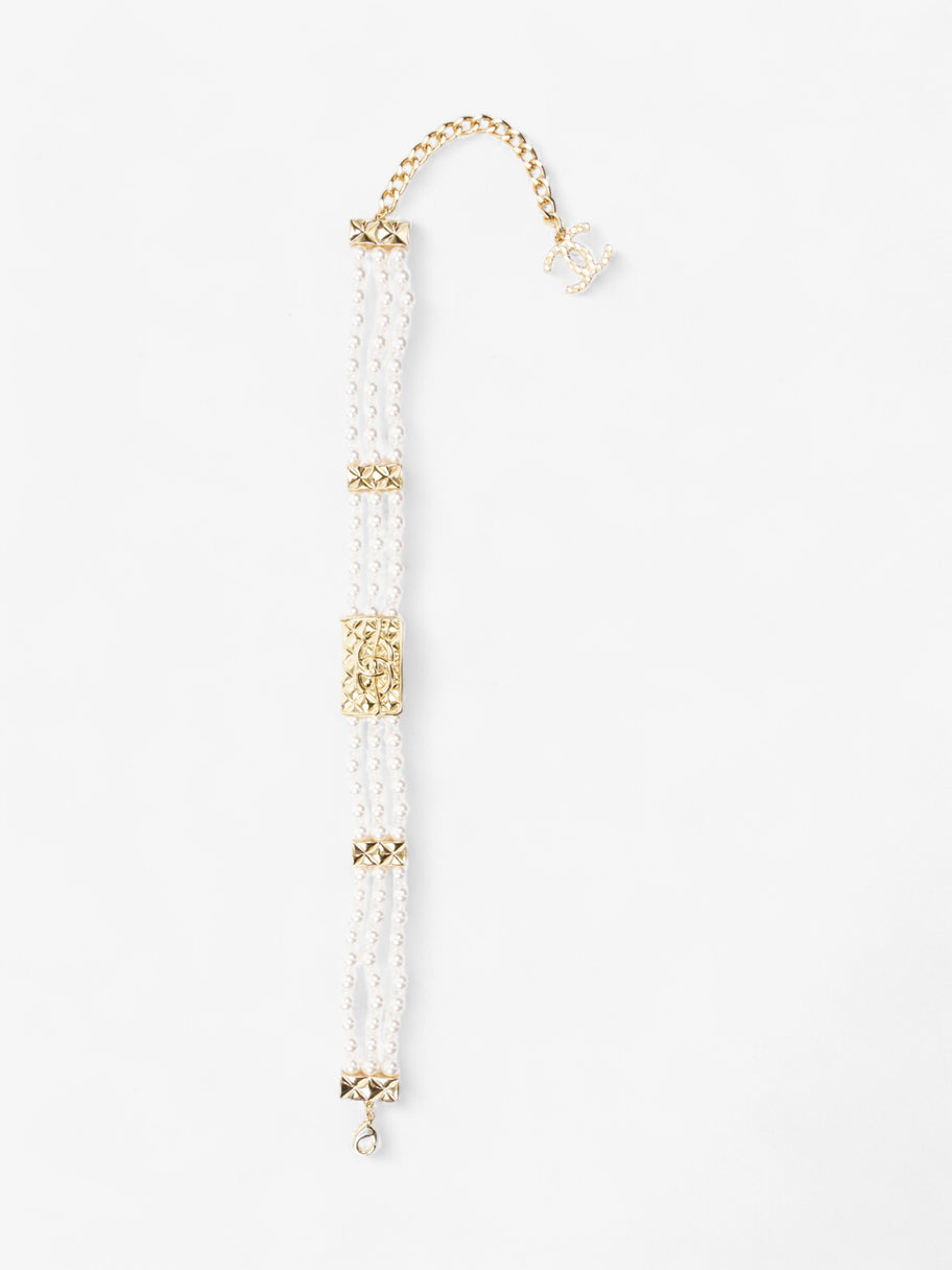 Chanel CC Pearl Chocker Pearl / Gold Faux Pearl Image 4