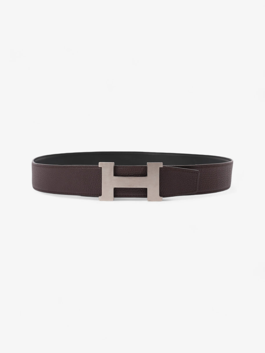 Hermes H Belt Buckle Reversible Brown / Black Leather 114cm Image 1