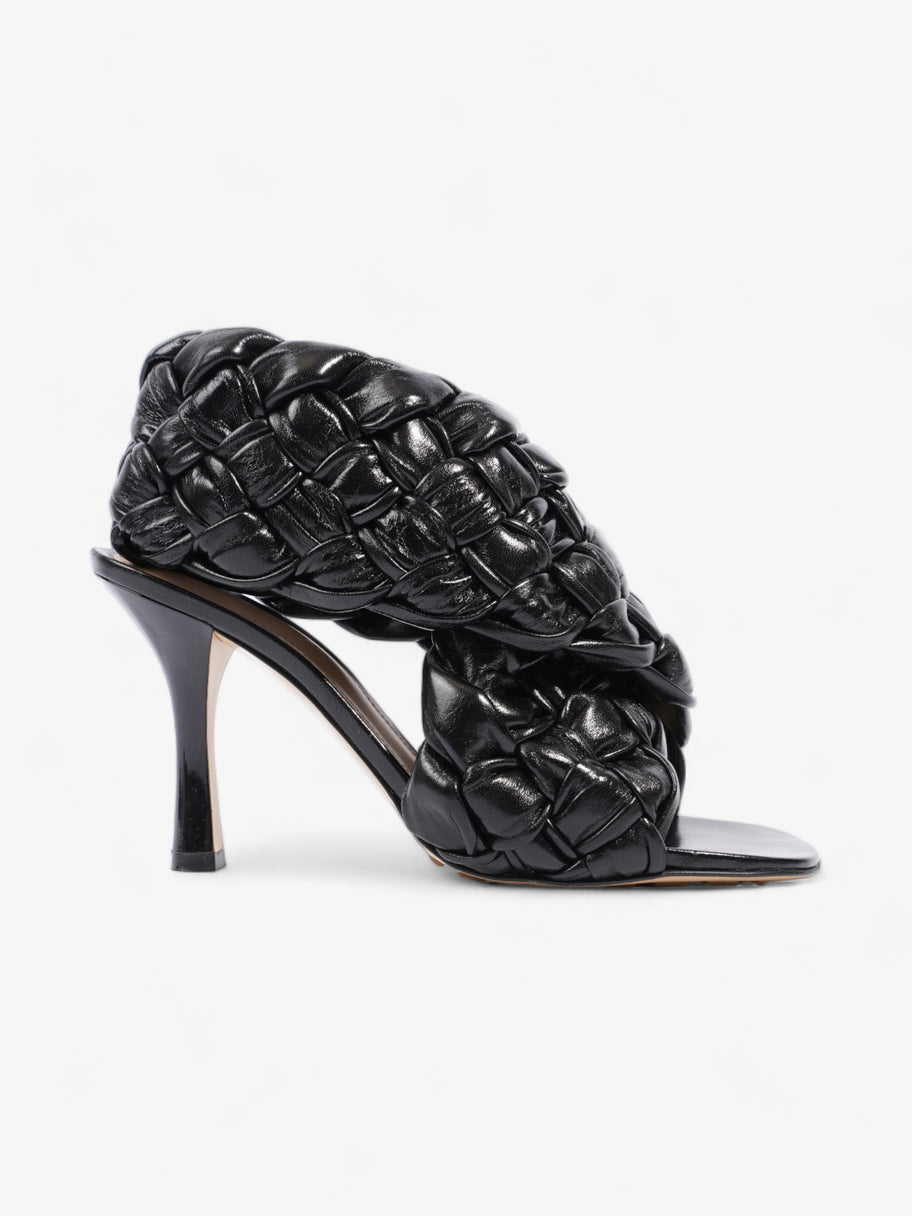 Interwoven Heels 100mm Black Lambskin Leather EU 38.5 UK 5.5 Image 1