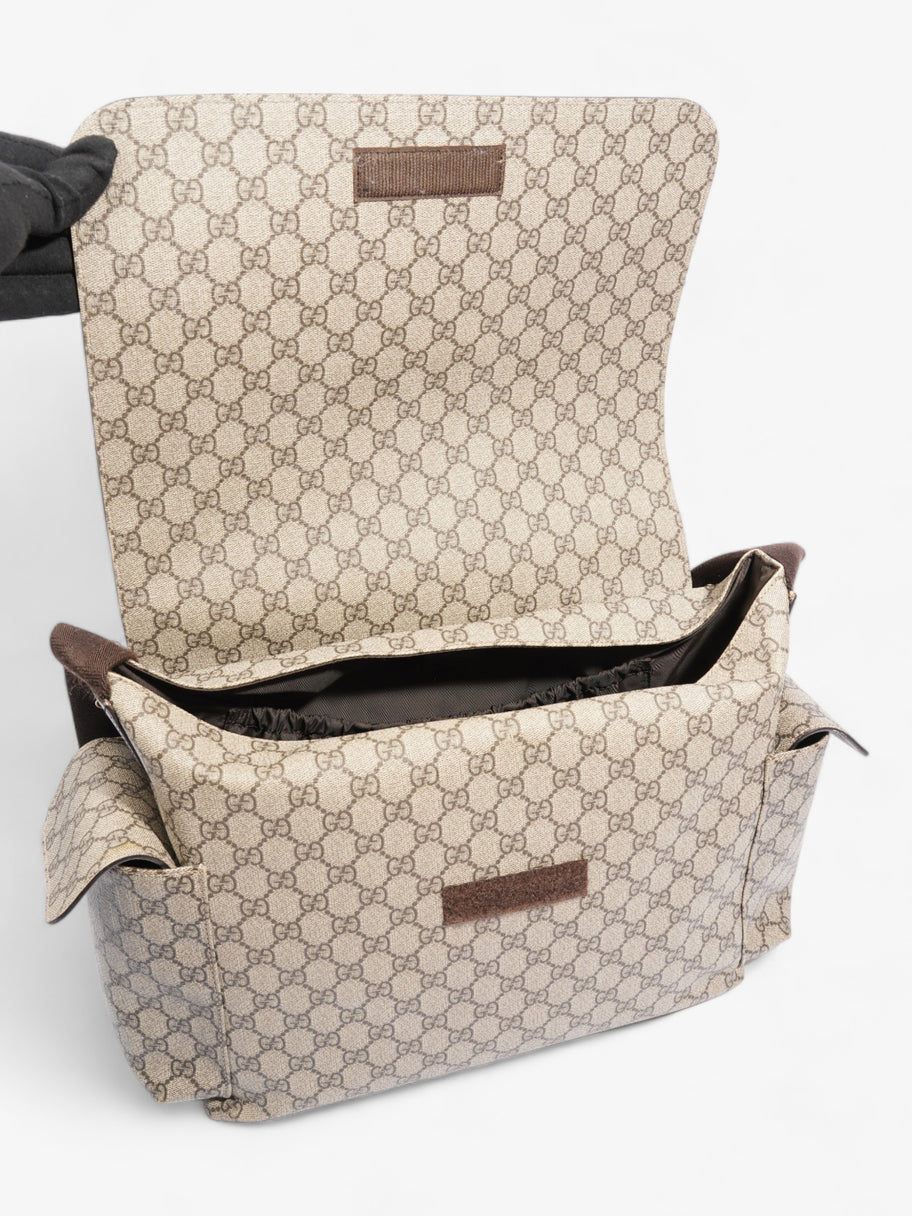 Gucci Baby Changing Bag Beige And Ebony GG Supreme Coated Canvas Image 8