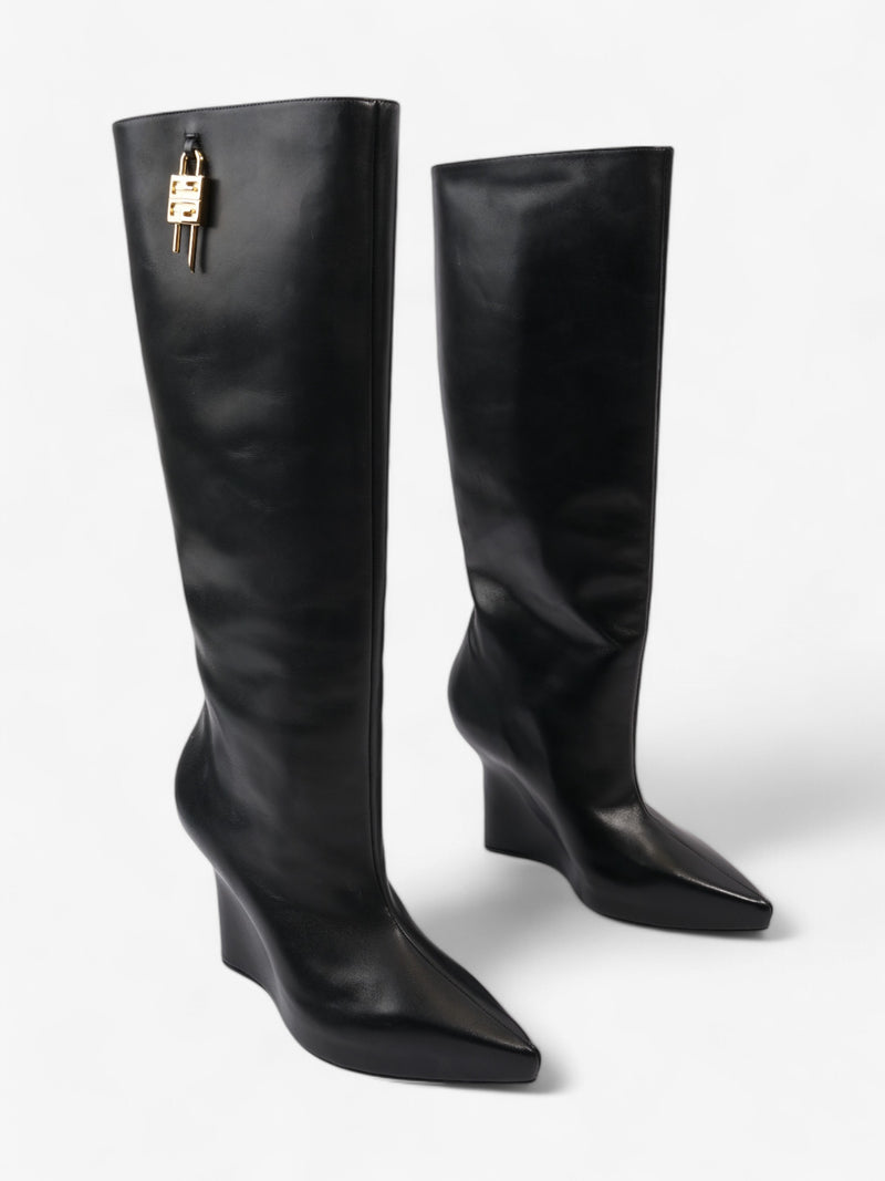  Givenchy Shark Boots 80 Black Leather EU 39 UK 6