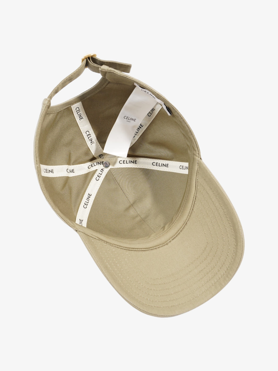 Celine Triomphe Baseball Cap Khaki Cotton Large Image 7